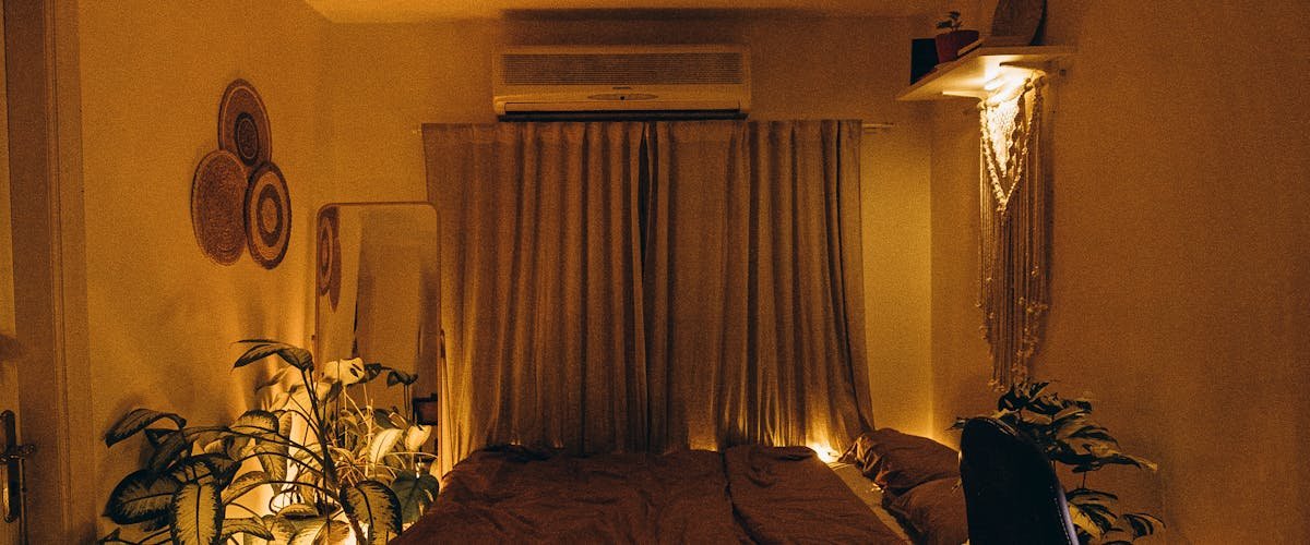 Circadian lighting design showing warm and cool light changes throughout the day