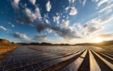 Solar Power Cheapest Energy Source panels in a large solar farm