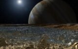 Europa Ocean Life Evidence Discovery showing Jupiter's moon and icy surface