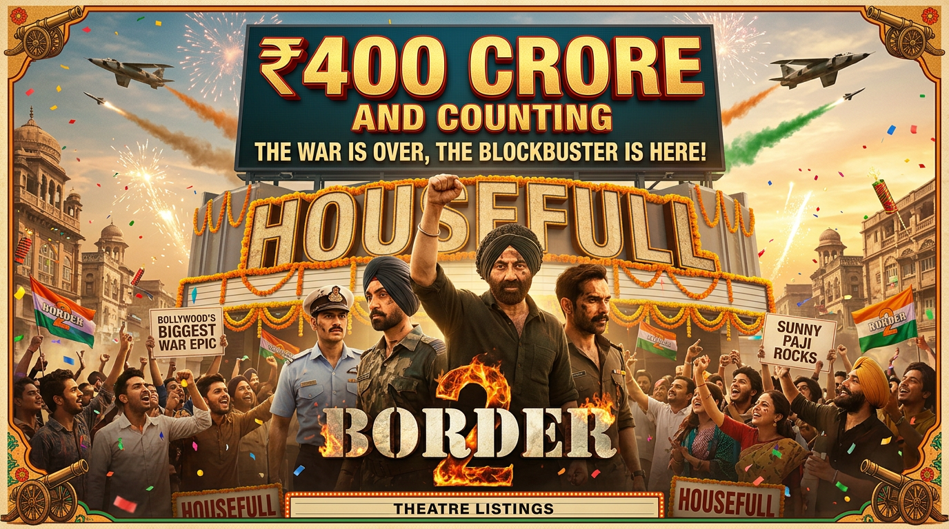 Border 2 Box Office Collection: Complete Day-Wise Breakdown 21 Border 2 box office collection poster featuring Sunny Deol in military uniform 2026