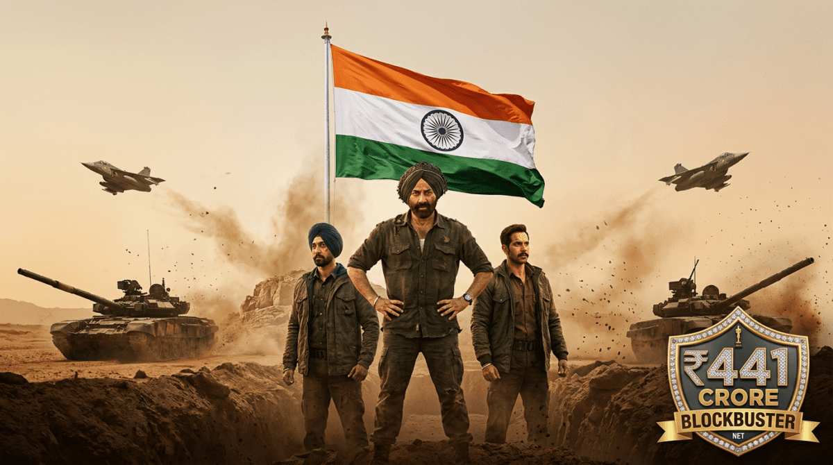 Border 2 box office collection poster featuring Sunny Deol in military uniform 2026