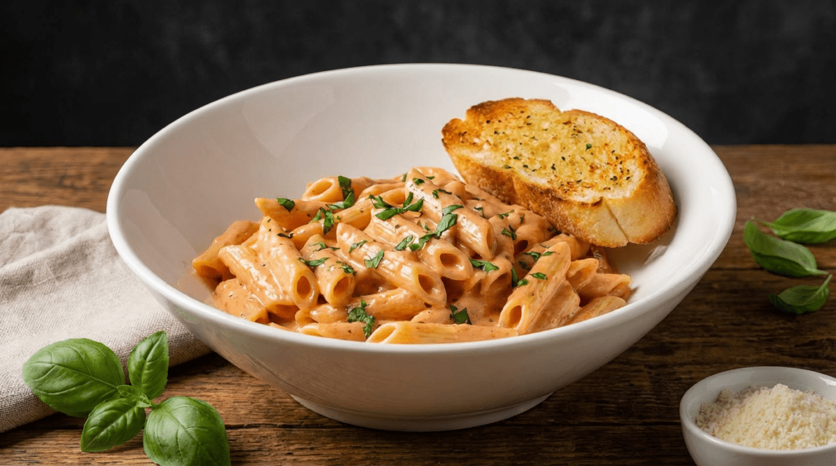 Korean-Italian Fusion Food Trends featuring Kimchi Rose Pasta