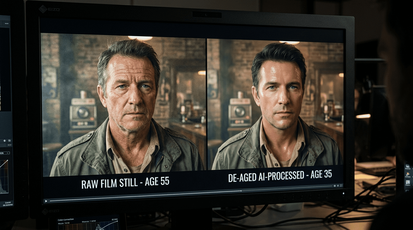 AI and De-Aging Tech in Bollywood 2026: What's Changing 19 Before and after AI technology Bollywood VFX comparison