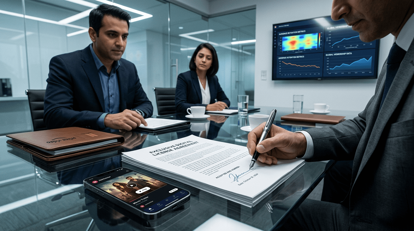 Future of the Bollywood streaming business model infographic tracks