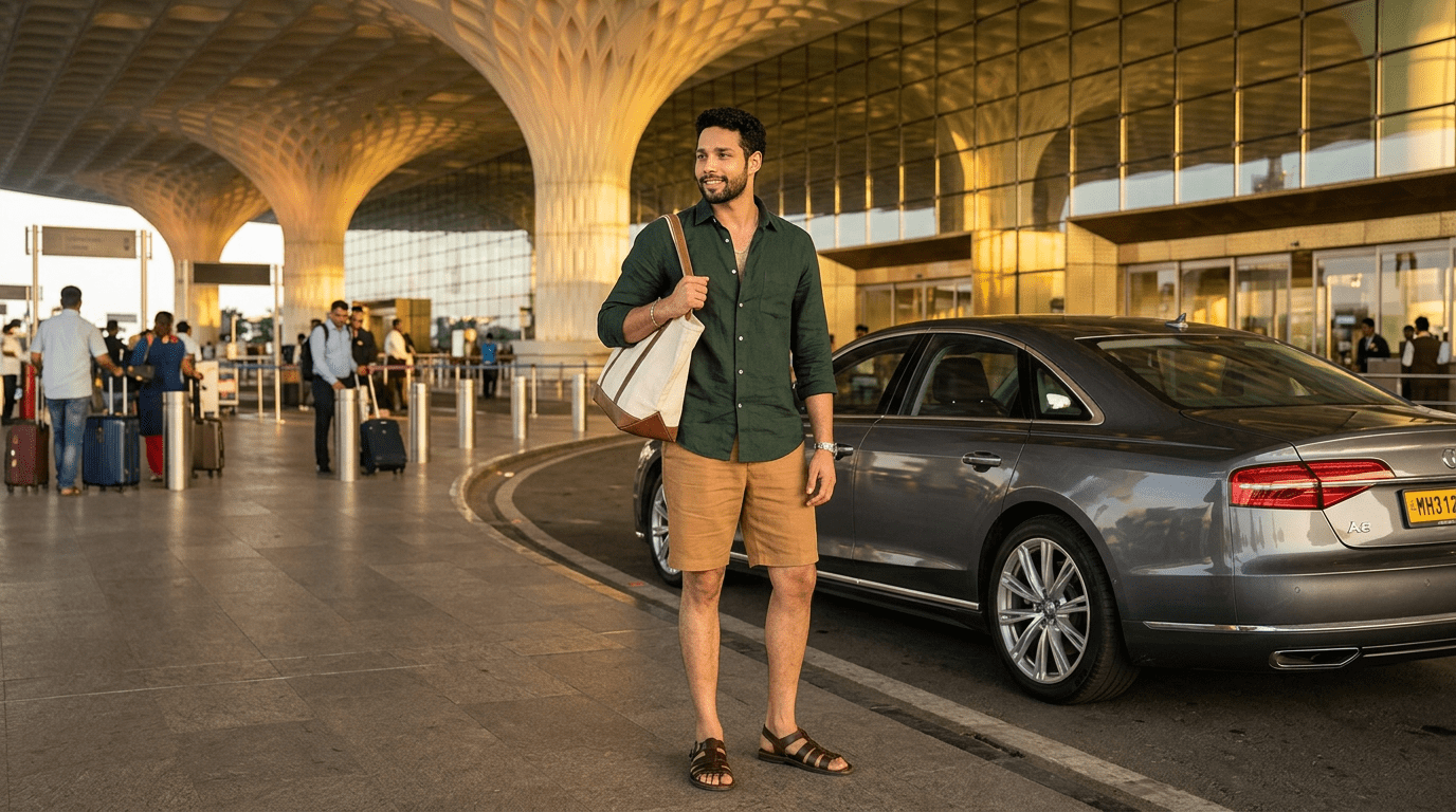 Siddhant Chaturvedi casual style Bollywood airport looks