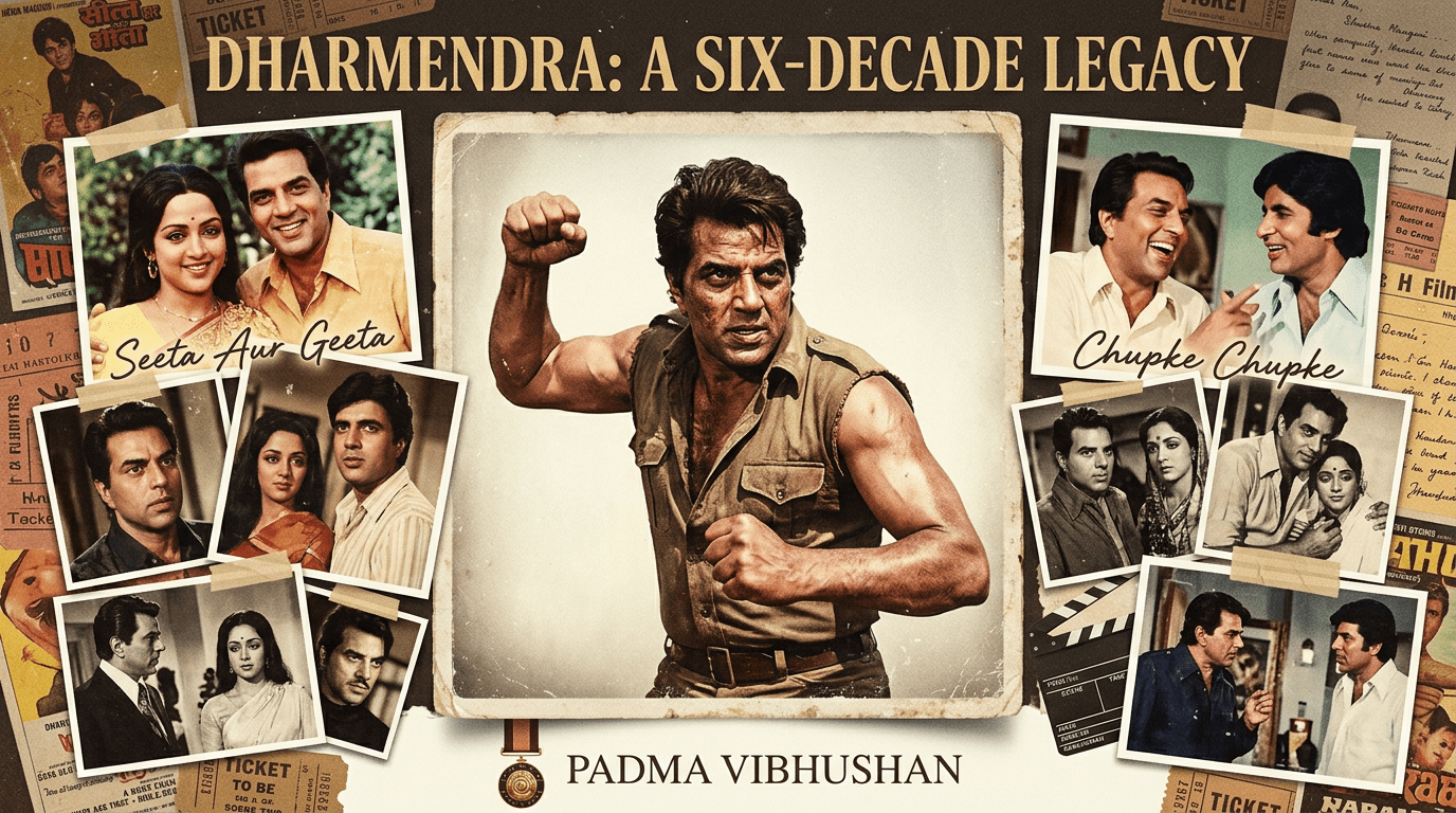 Classic Dharmendra photo Bollywood legend