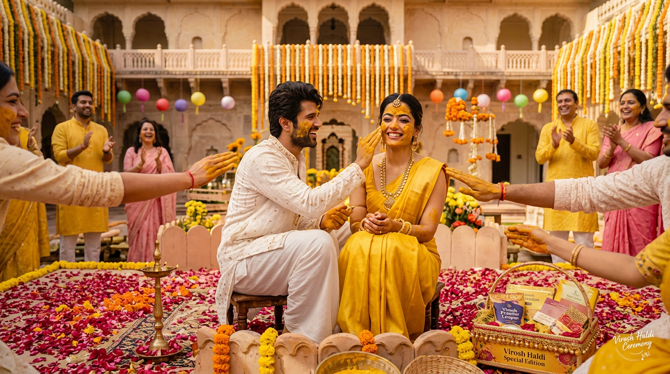 Haldi ceremony Vijay Deverakonda Rashmika wedding Udaipur