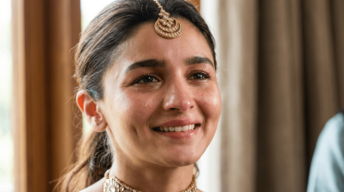 Alia Bhatt reacting to alia bhatt sister engagement news
