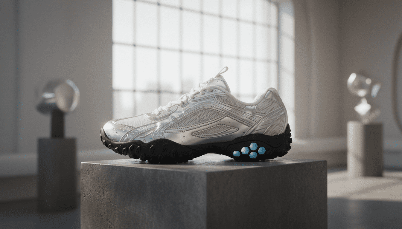 Silver metallic shoes and statement sneakers