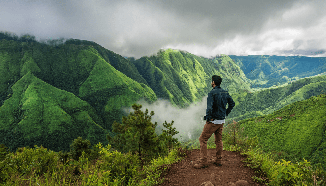 Meghalaya travel guide aerial view