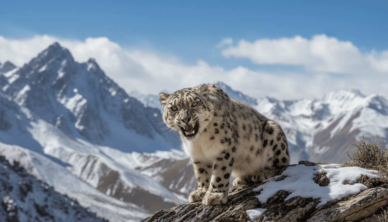 Snow Leopard habitats in the high Himalayas.
