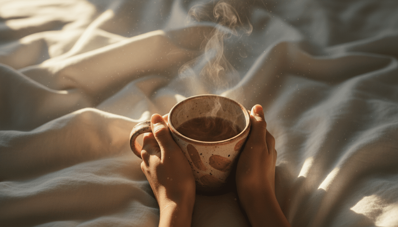 Mindful morning routine coffee