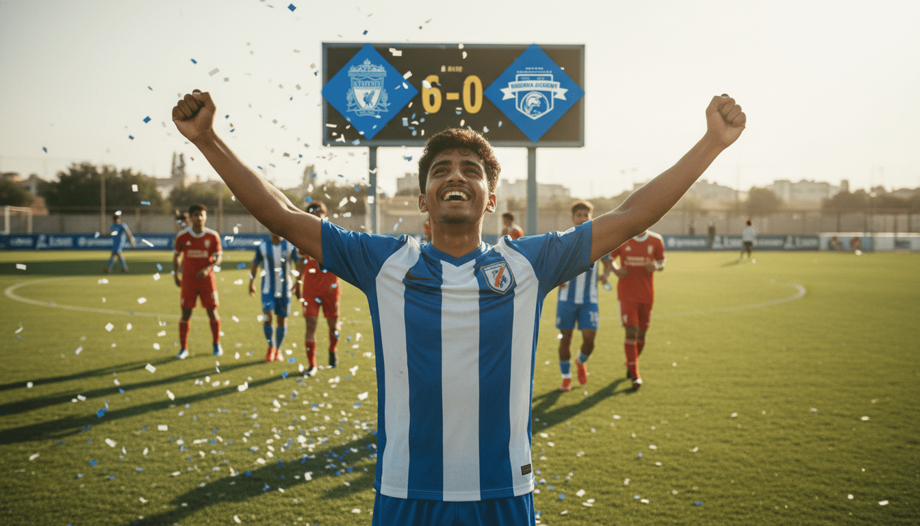 Minerva Academy's Football Fixtures scoreline 6-0