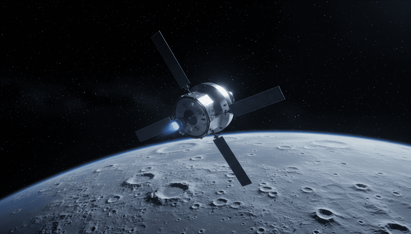 NASA Artemis II Astronauts Lunar flyby trajectory chart