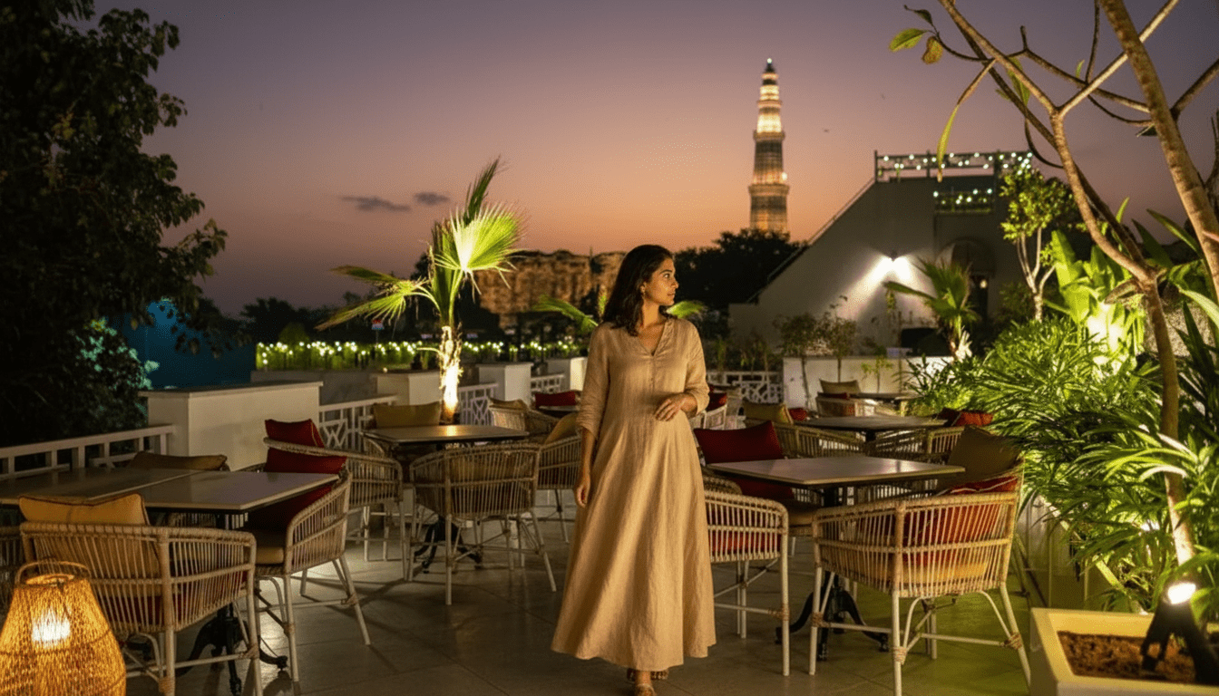 Cozy Majnu Ka Tilla cafes atmosphere.