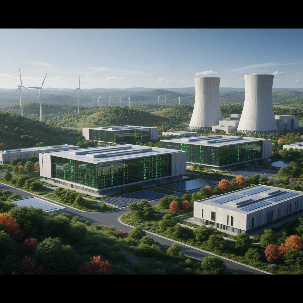 AI nuclear power plant landscape