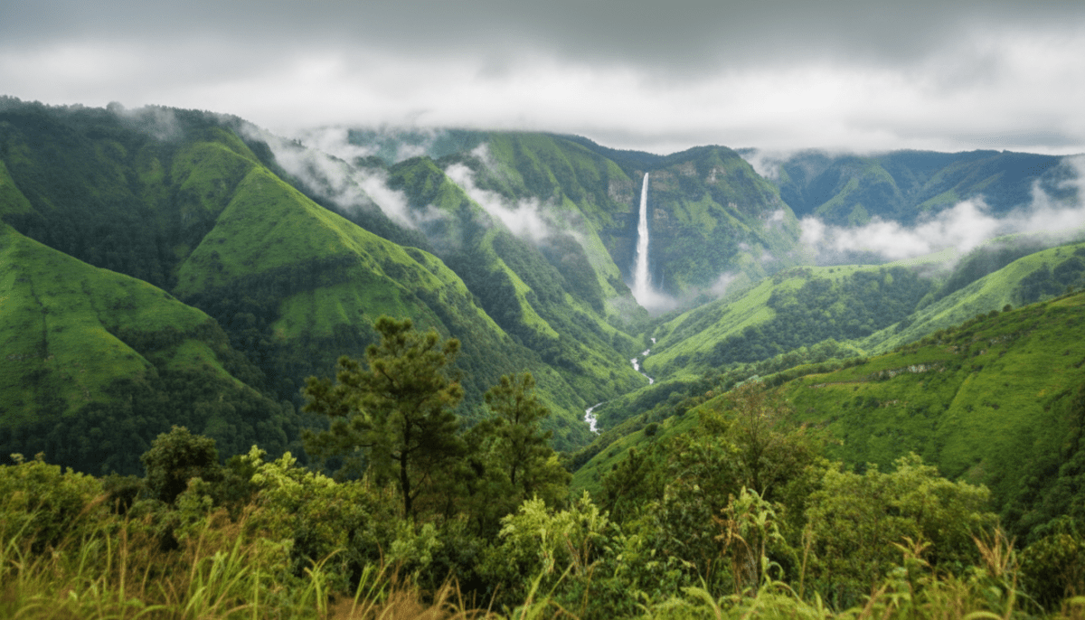 Meghalaya travel guide aerial view