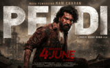 Ram Charan in Peddi trailer release date and time poster