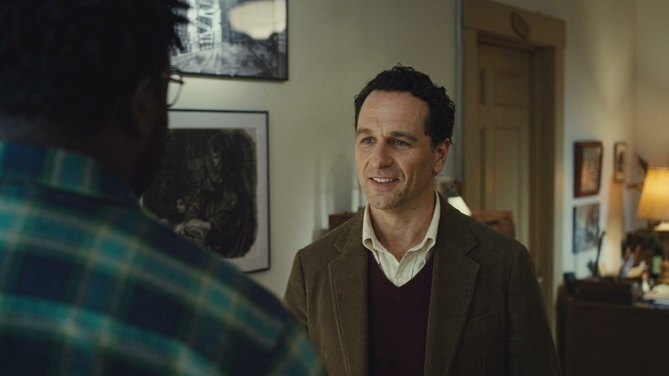 Matthew Rhys in Widow's Bay Apple TV review poster