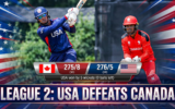 usa vs canada cricket live score thriller