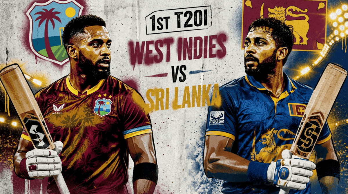 West Indies vs Sri Lanka 1st T20I 2026 winner celebration