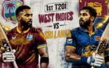 West Indies vs Sri Lanka 1st T20I 2026 winner celebration
