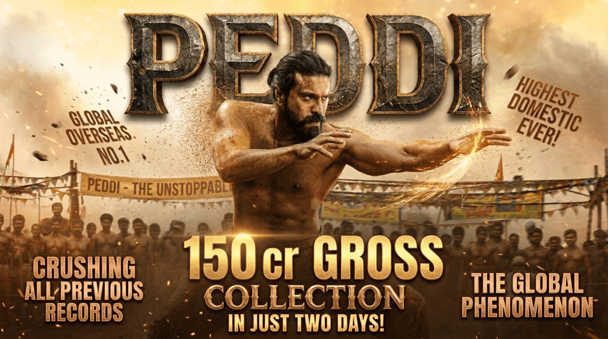 Ram Charan in Peddi Movie Day 2 Collection poster