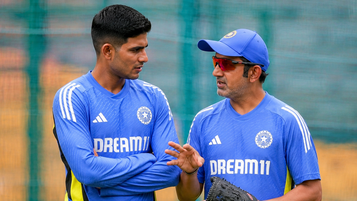 Shubman Gill and Gautam Gambhir discussing ODI team tactics