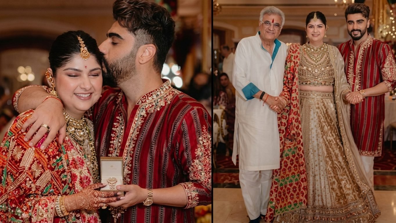 Arjun Kapoor hugging sister Anshula Kapoor during pre-wedding photos