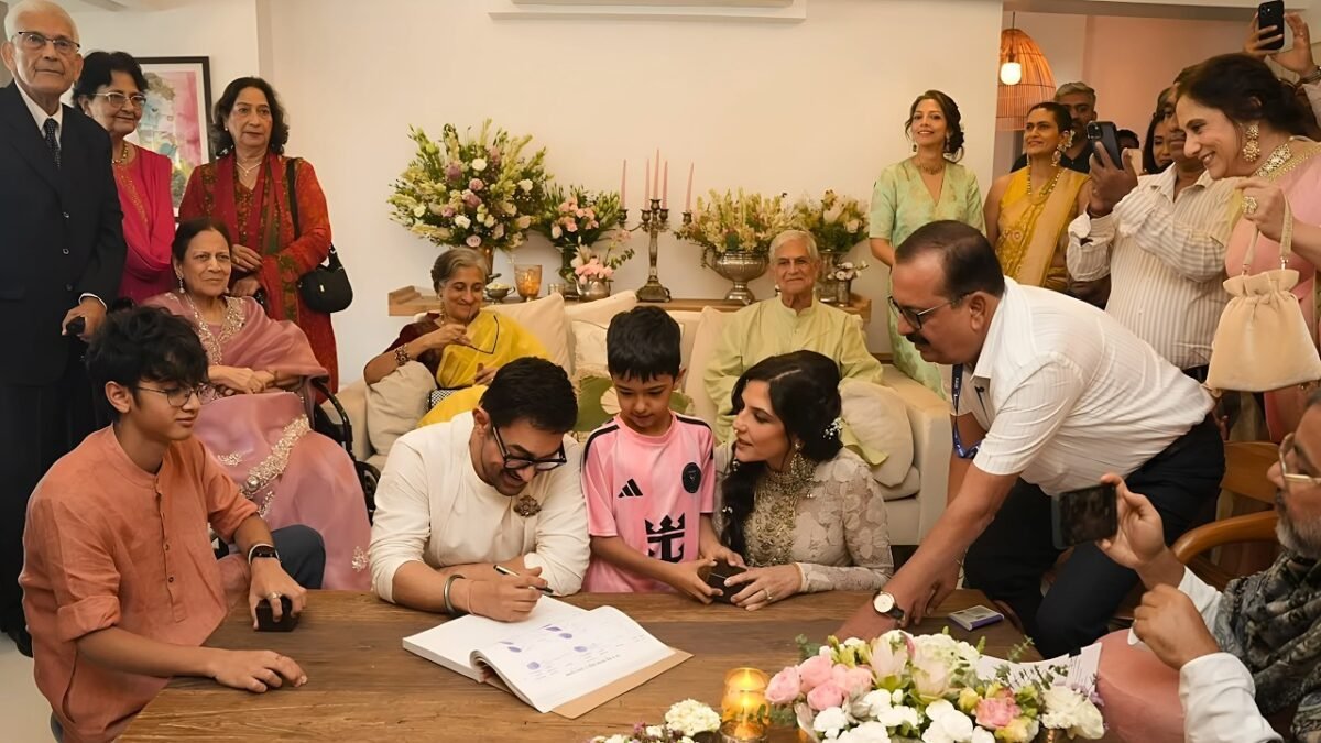 Aamir Khan Gauri wedding celebration at Pali Hill Bandra