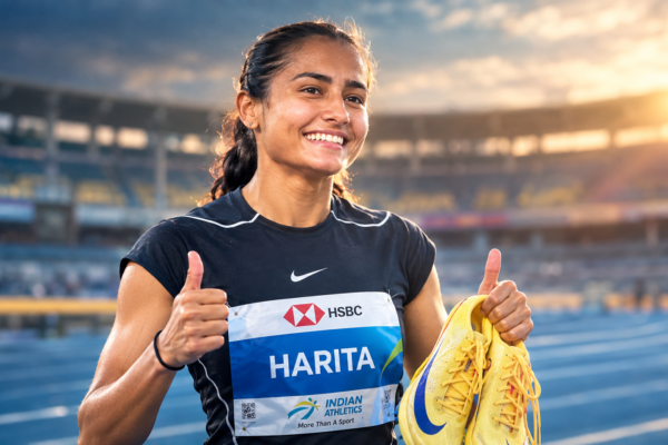 Harita Bhadra 100m 11.22s record