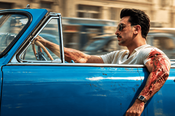 Alia Bhatt love and war first look character poster in retro cabaret style