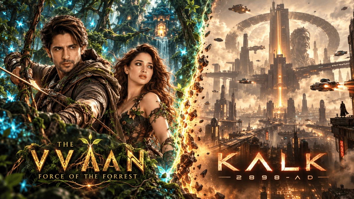 Indian sci-fi folklore movies 2026 highlighting The Vvaan and Kalki 2898 AD
