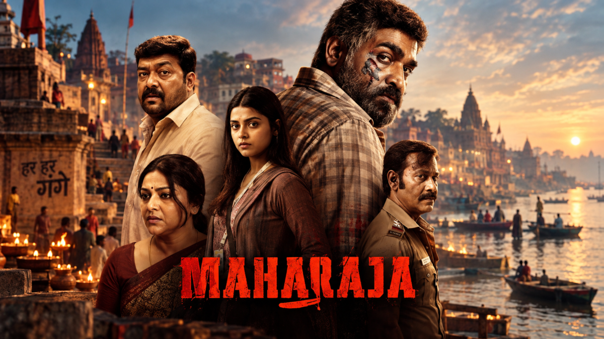 maharaja movie hollywood remake poster featuring vijay sethupathi in dark thriller