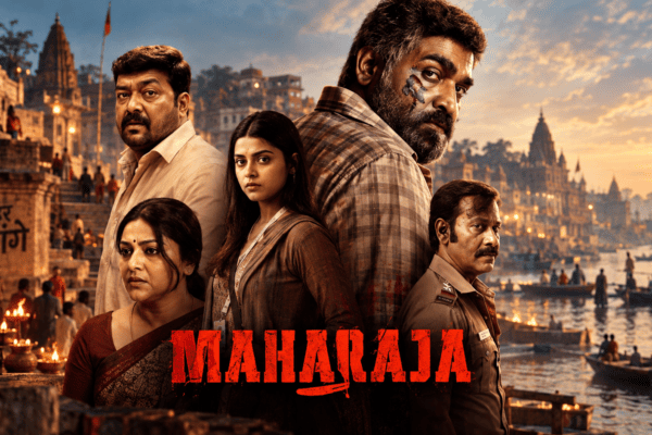 maharaja movie hollywood remake poster featuring vijay sethupathi in dark thriller