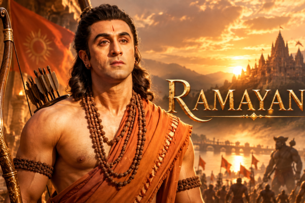 Digital cinema workstation analyzing ramayana vfx AI bollywood study visual effects photo