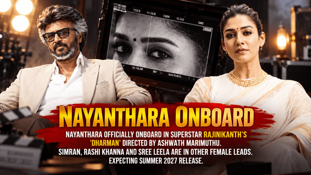 Nayanthara joins Dharman alongside Rajinikanth in Ashwath Marimuthu’s film